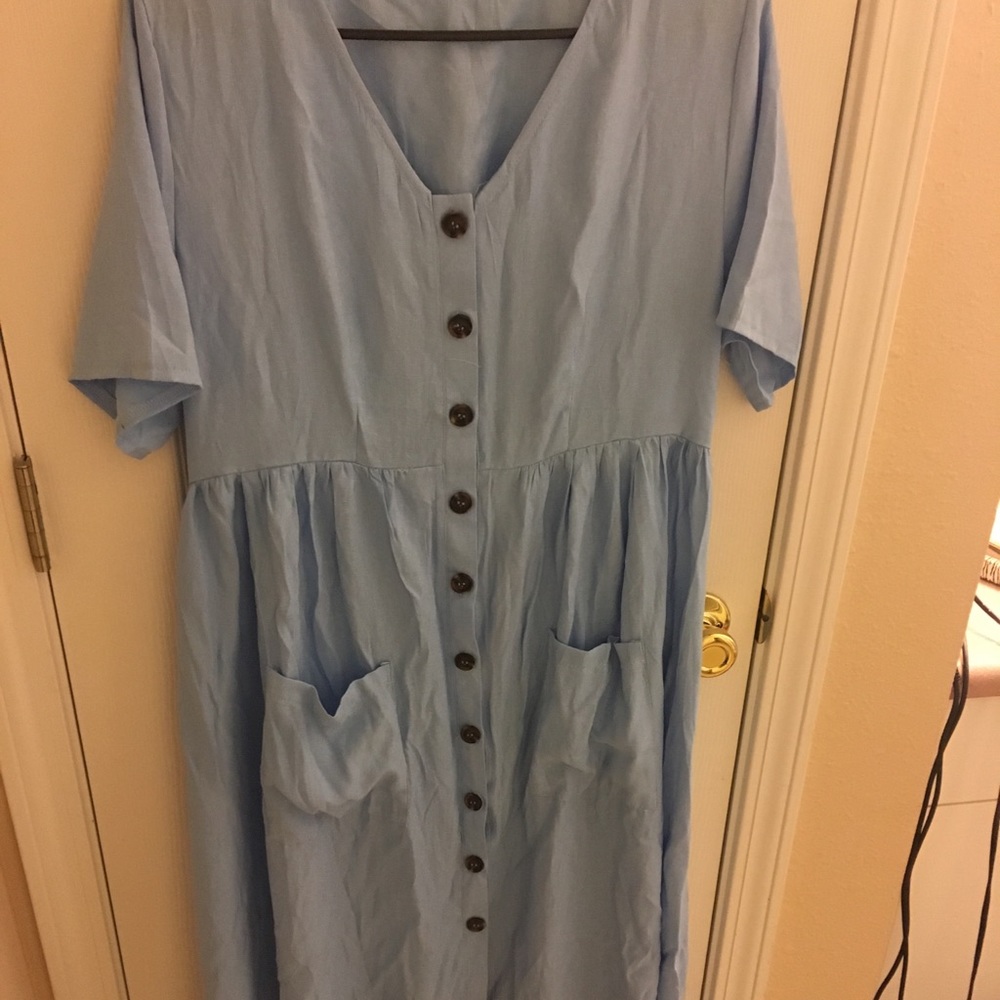 Button down midi dress